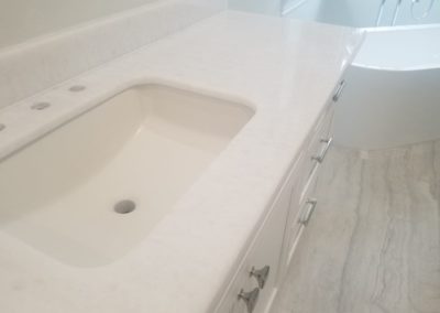 master bathroom vanity top with white crystal marble bathroom countertop