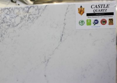 Castle Quartz_3cm Bianco Statuario Quartz Close Up